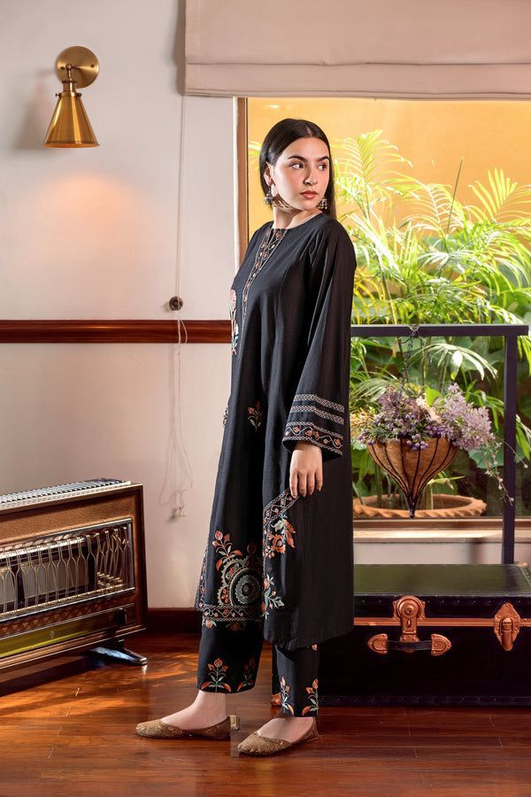 URGE Signature Pure Dhanak 2pc Embroidered Suit - Winter Charm Edition