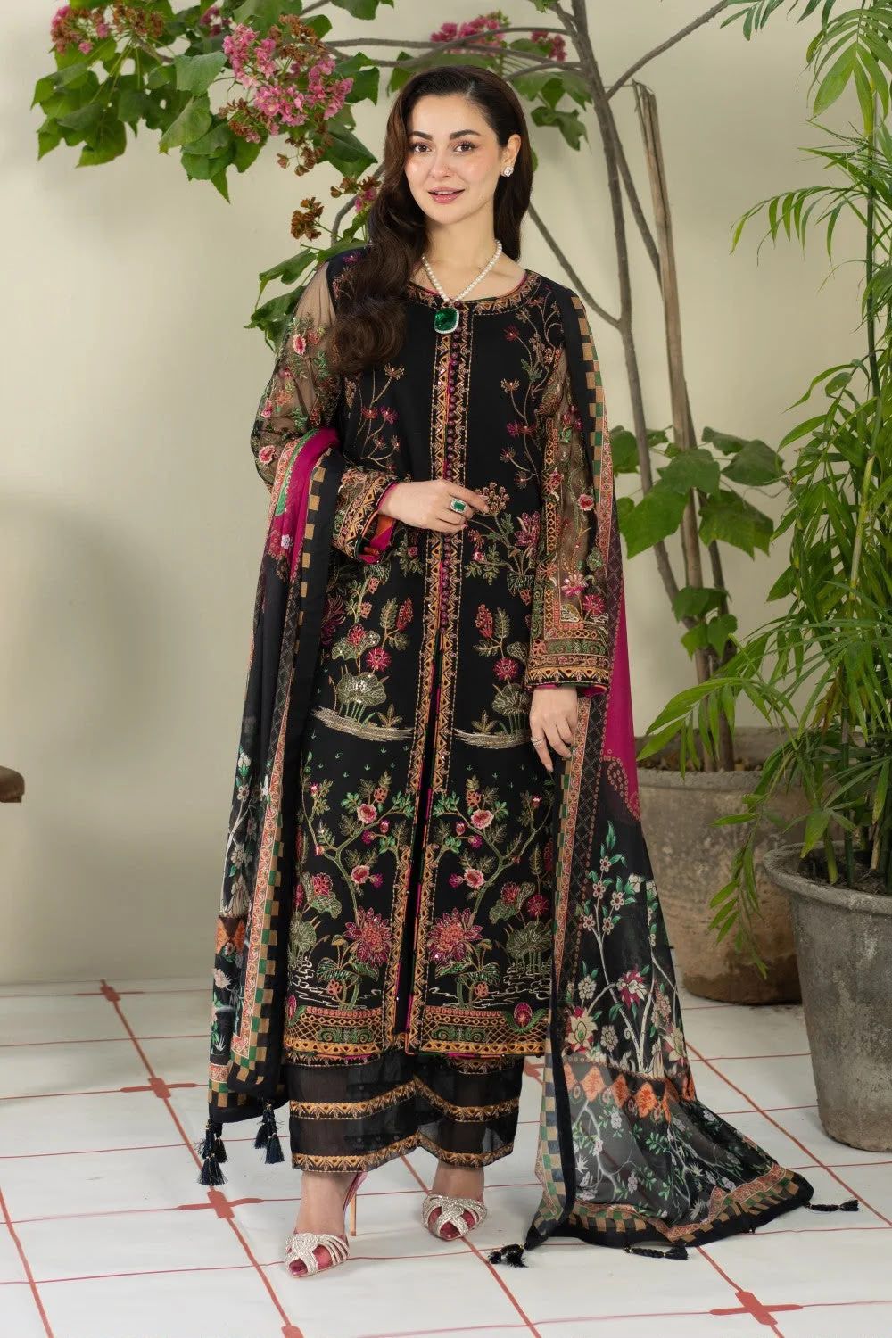 Maryam N Maria Luxury Embroidered 3pc - Royal Winter Edit