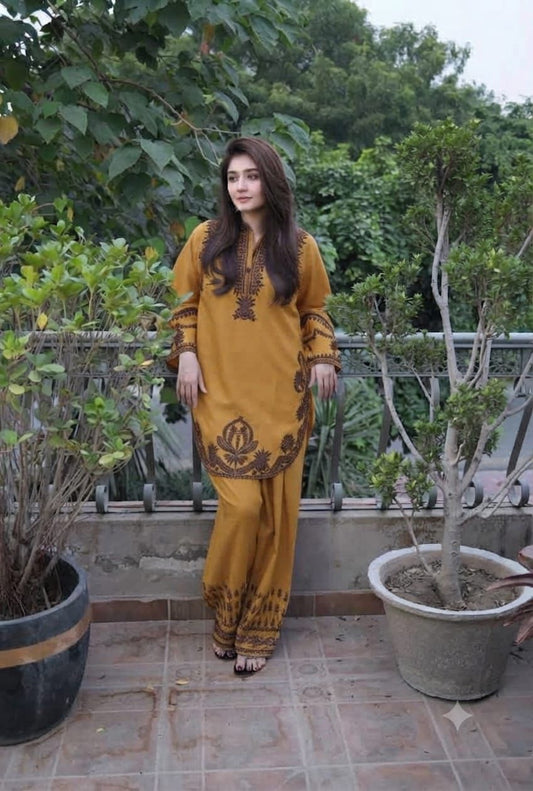 URGE Pure Dhanak 2pc Embroidered - Premium Winter Edition