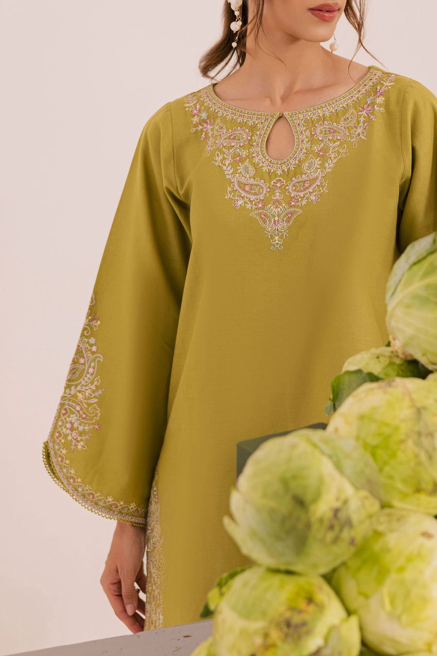 BATIK Signature Pure Dhanak 2pc Embroidered Suit - Winter Collection