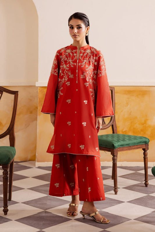 BATIK Signature Pure Dhanak 2pc Embroidered Suit - Velvet Touch Edit
