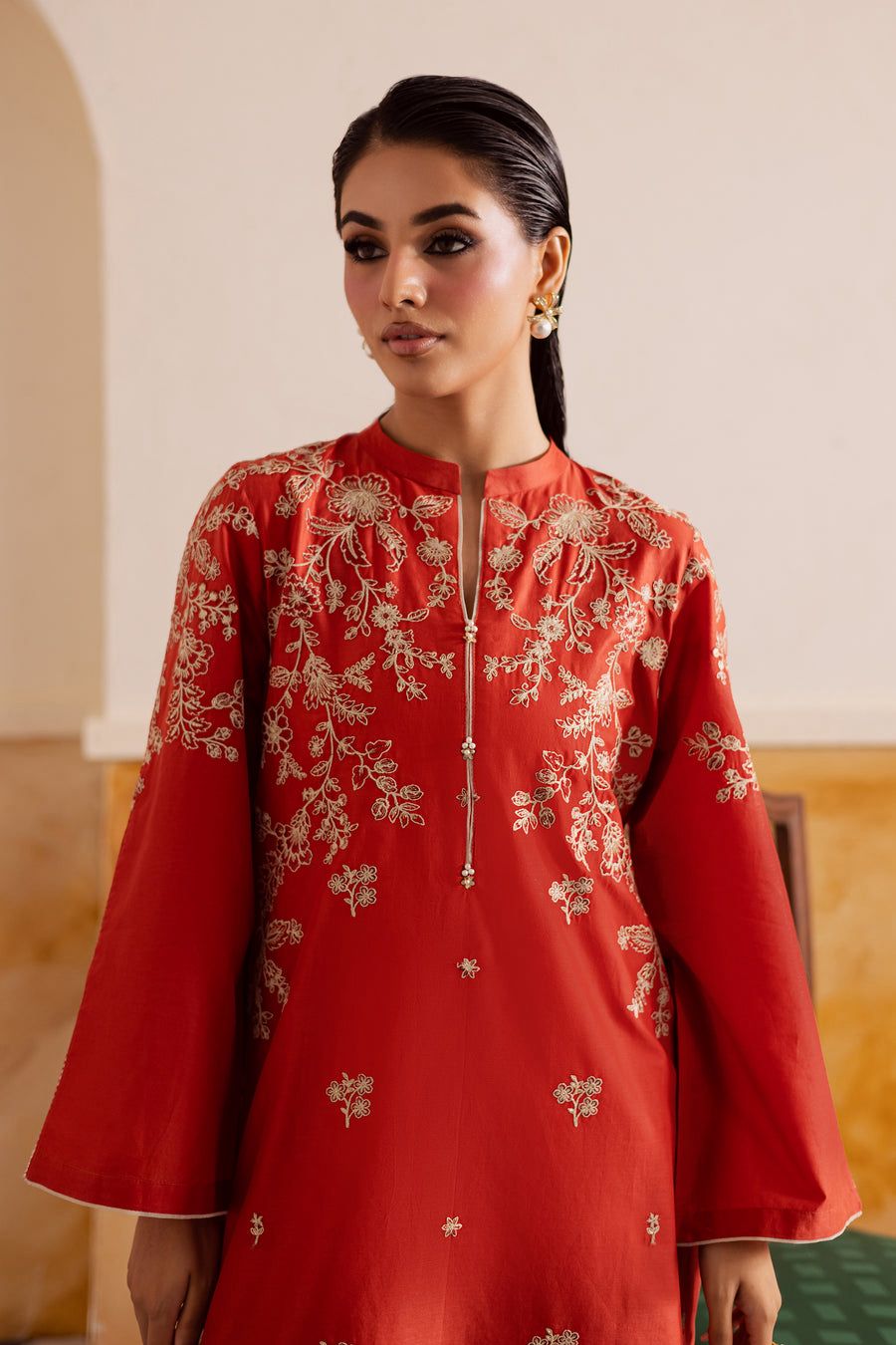 BATIK Signature Pure Dhanak 2pc Embroidered Suit - Velvet Touch Edit