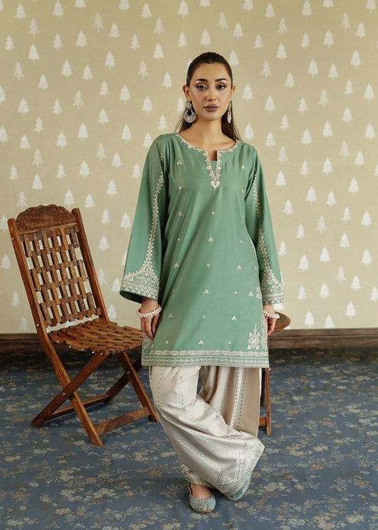 PEEZWAN Signature Pure Dhanak 2pc Embroidered Suit - Velvet Charm Edition