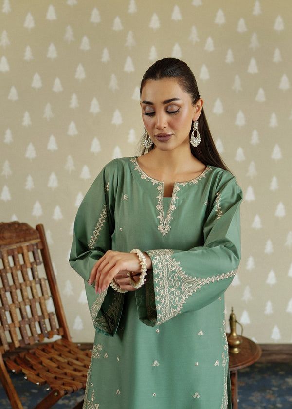 PEEZWAN Signature Pure Dhanak 2pc Embroidered Suit - Velvet Charm Edition