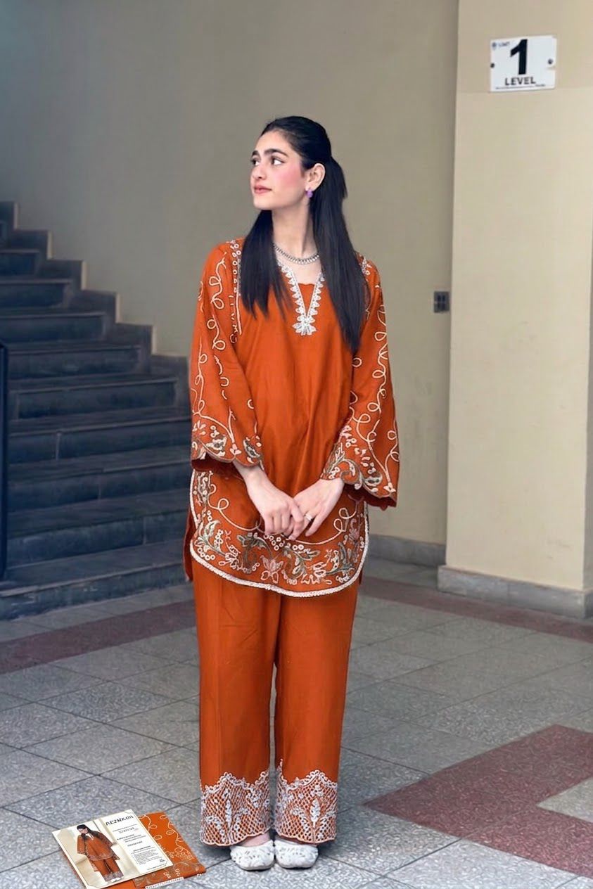 PEEZWAN Signature Pure Dhanak 2pc Embroidered Suit - Winter Collection