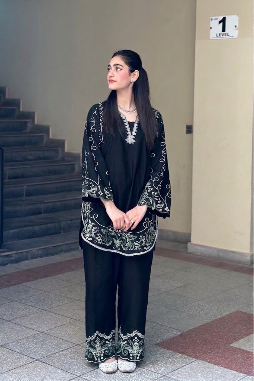 PEEZWAN Signature Pure Dhanak 2pc Embroidered Suit - Winter Collection