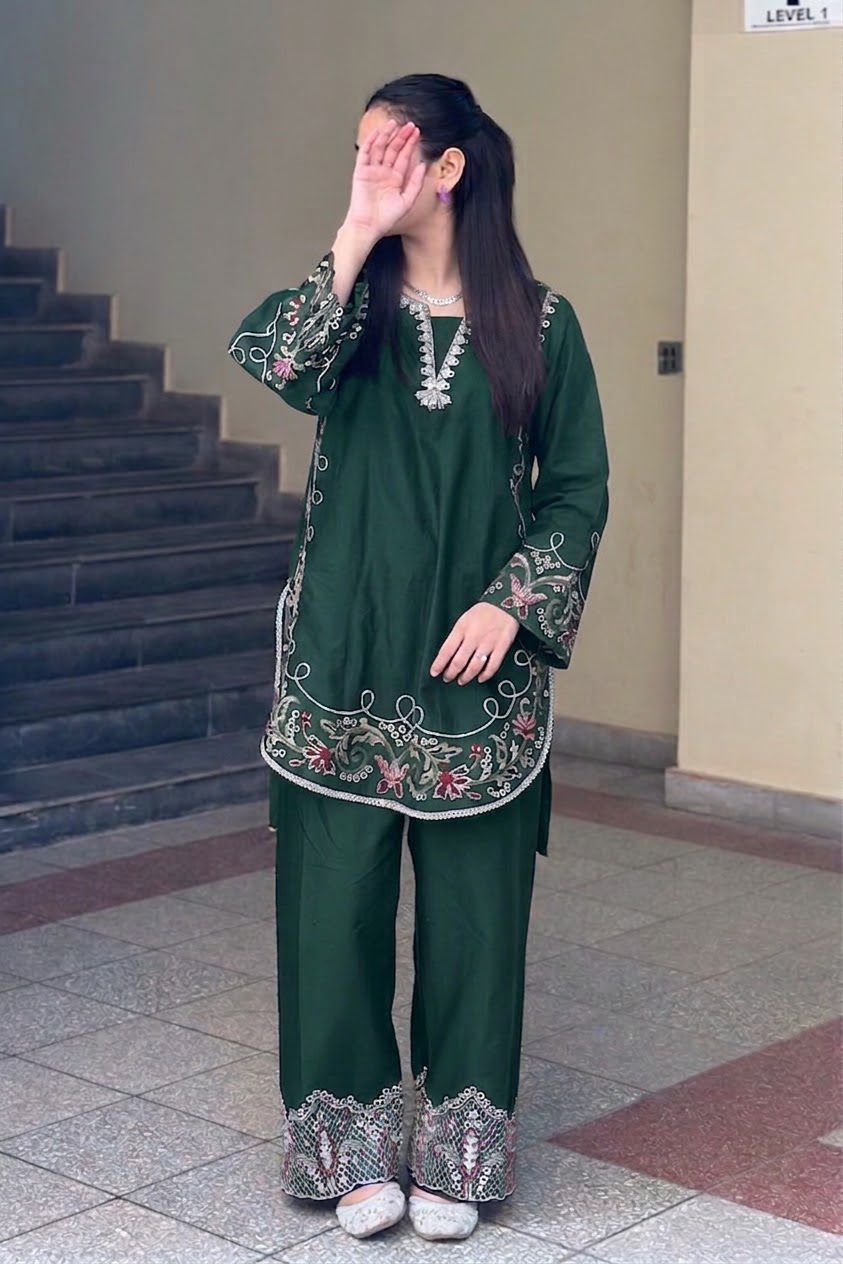 PEEZWAN Signature Pure Dhanak 2pc Embroidered Suit - Winter Collection