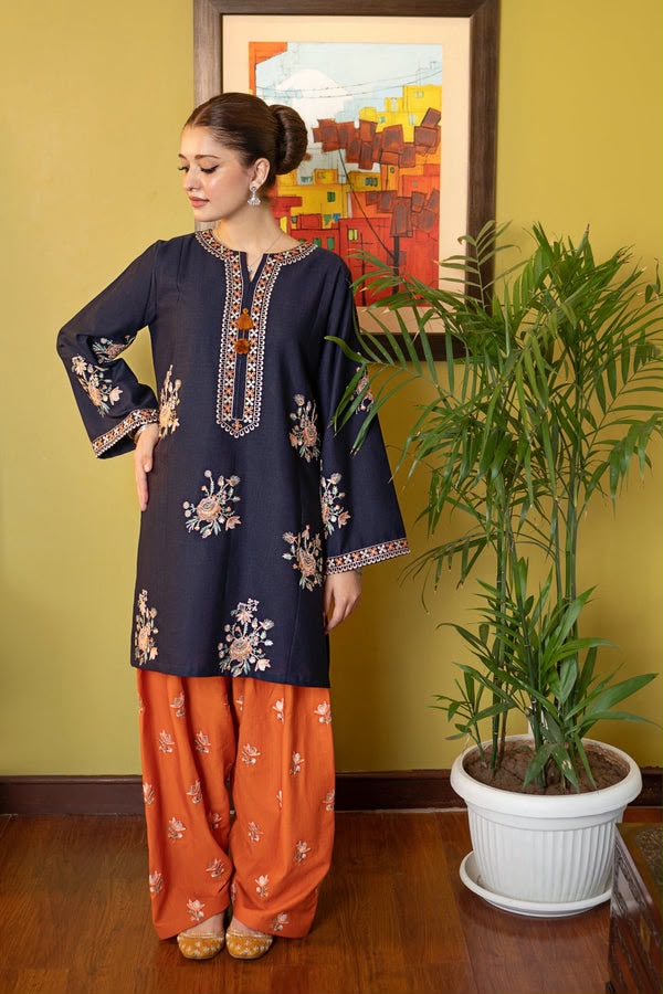 URGE Signature Pure Dhanak 2pc Embroidered Suit - Mystic Charm Edition