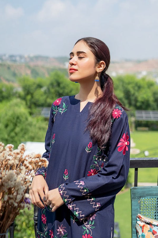 URGE Signature Pure Dhanak 2pc Embroidered Suit - Velvet Touch Edition