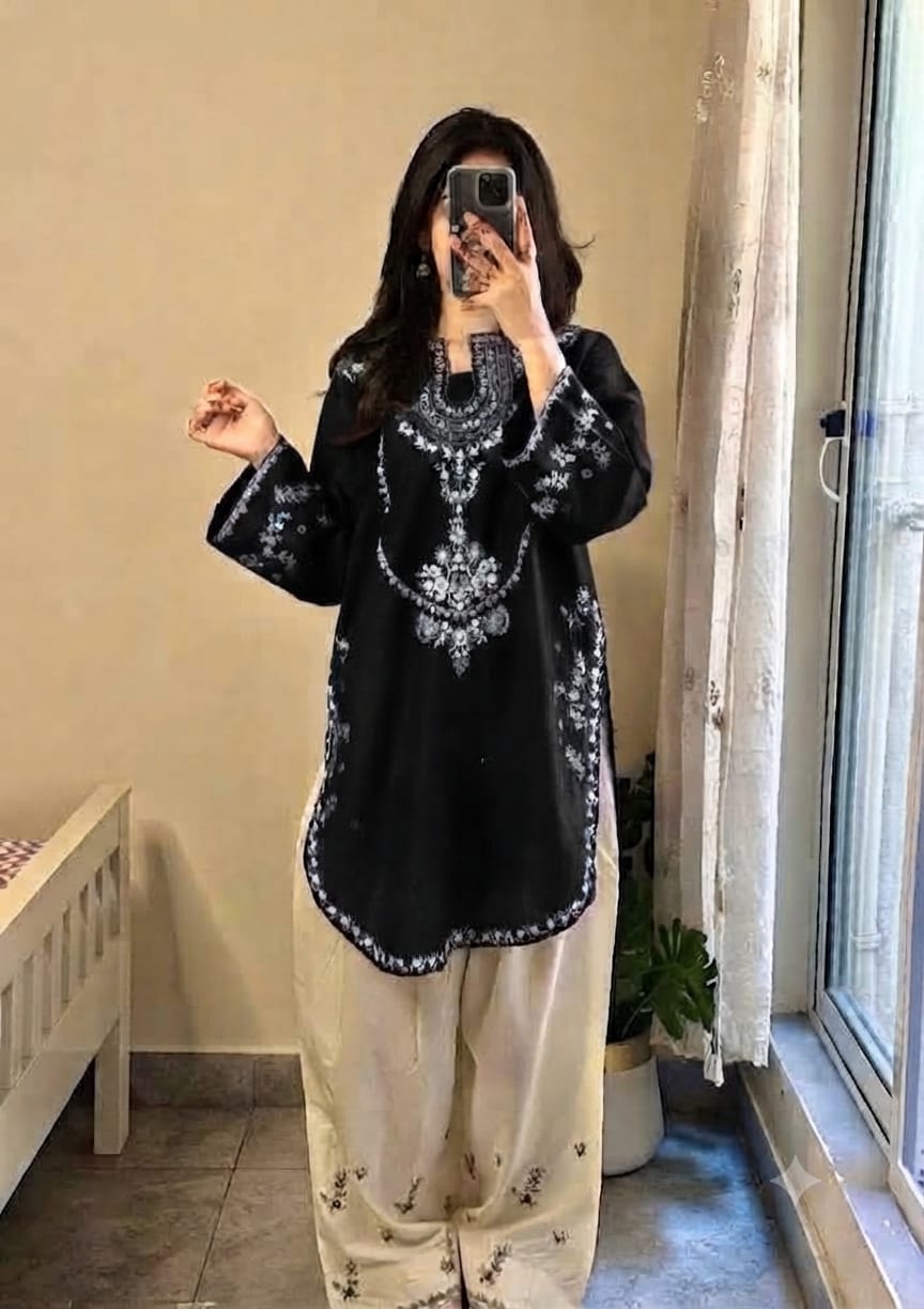 URGE Signature Pure Dhanak 2pc Embroidered Suit - Royal Bloom Edition