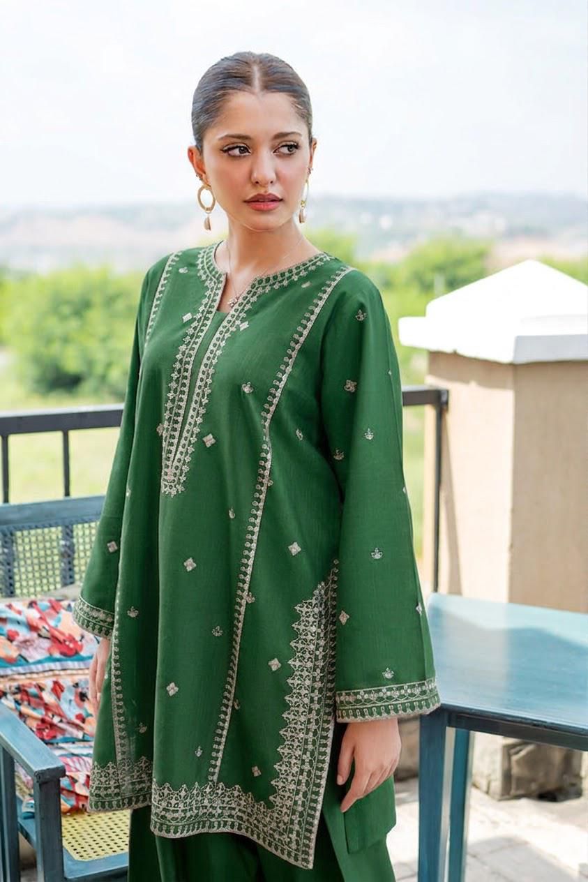 URGE Signature Pure Dhanak 2pc Embroidered Suit - Winter Grace Edition