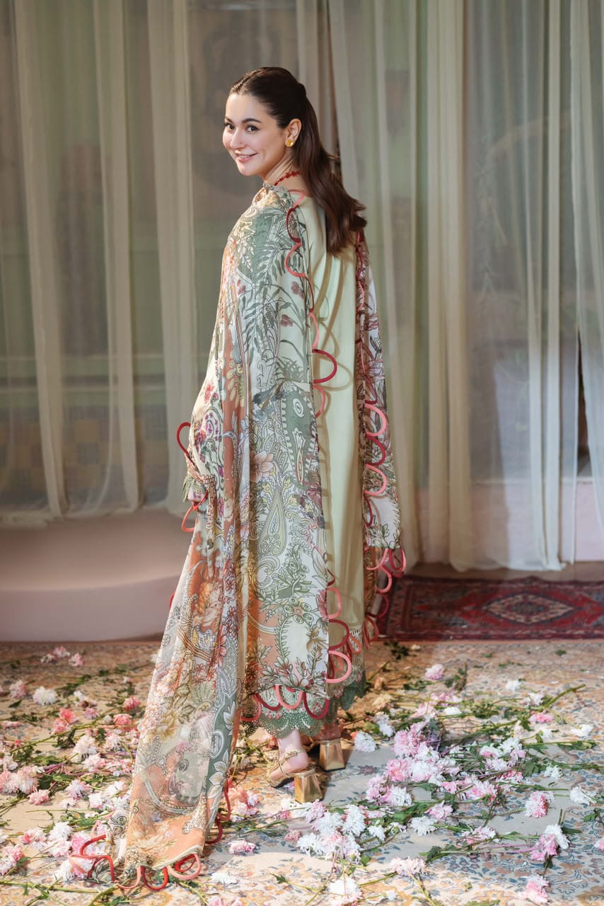 JADE PURE DHANAK 3PC EMBROIDERED LUXURY DRESS