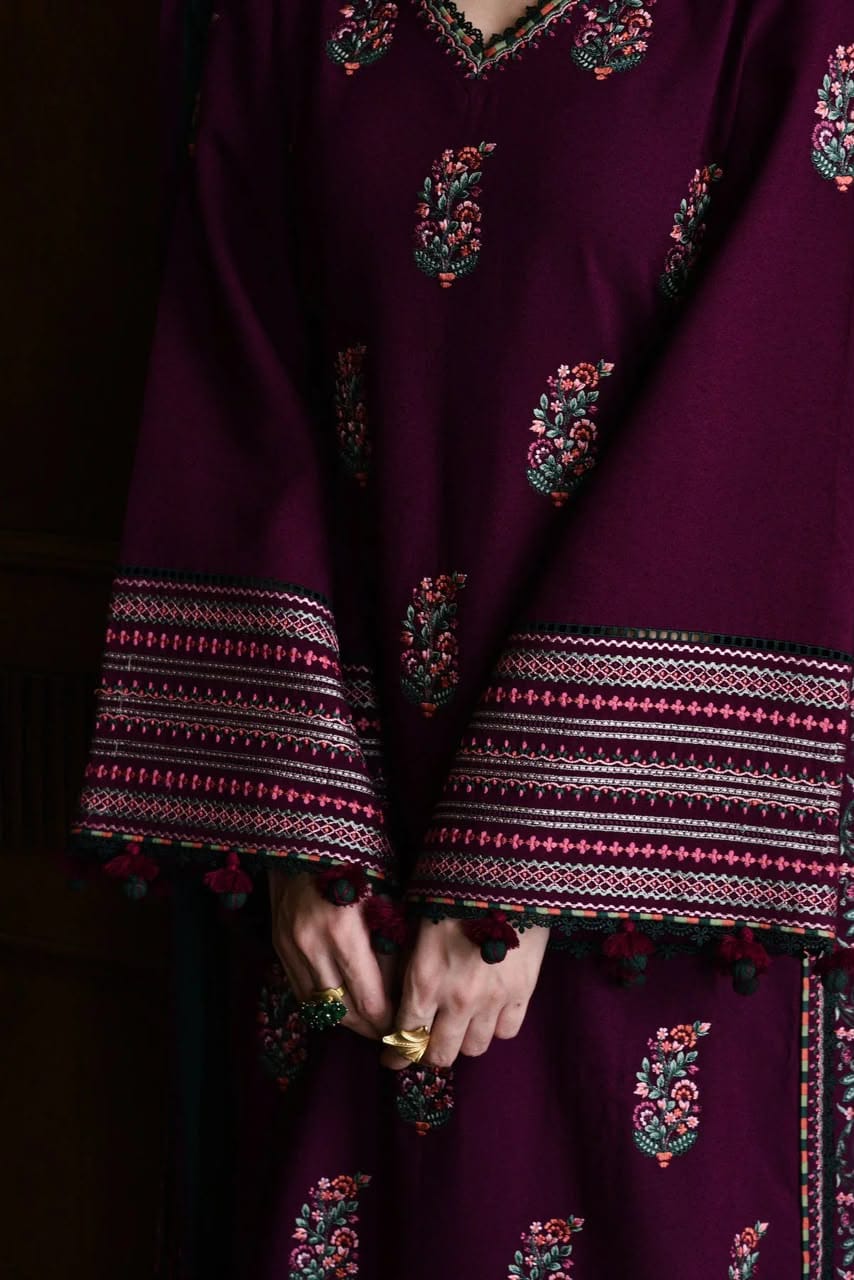BATIK PURE DHANAK 3PC EMBROIDERED LUXURY DRESS